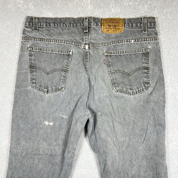 VTG 80’s Levi’s Jeans 517 Bootcut Light Wash Gray Denim Made in USA ACTUAL 38x27 - Picture 2 of 15